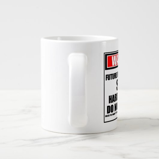 Warnung vor künftigen Internet-Radio-Star im Einsa Jumbo-Tasse (Rückseite)