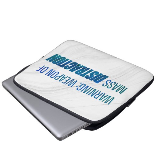 Warnung vor Massenablenkung Laptopschutzhülle (Vorne Knopf)