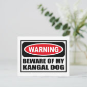 Warnung vor meinem KANGALEN HUND Postkarte (Stehend Vorderseite)