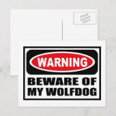 Warnung vor meinem WOLFDOG Postcard Postkarte (Vorne/Hinten)