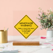 Warnung vor Menopause Acrylschild (Hochzeit)