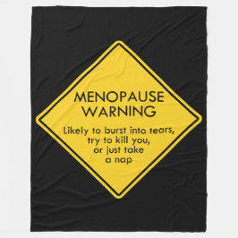 Warnung vor Menopause Fleecedecke