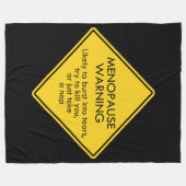 Warnung vor Menopause Fleecedecke (Vorderseite (Horizontal))