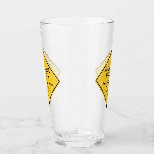 Warnung vor Menopause Glas (Rechts)