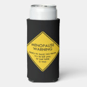 Warnung vor Menopause Selters Dosenkühler (Seltzer Rückseite)