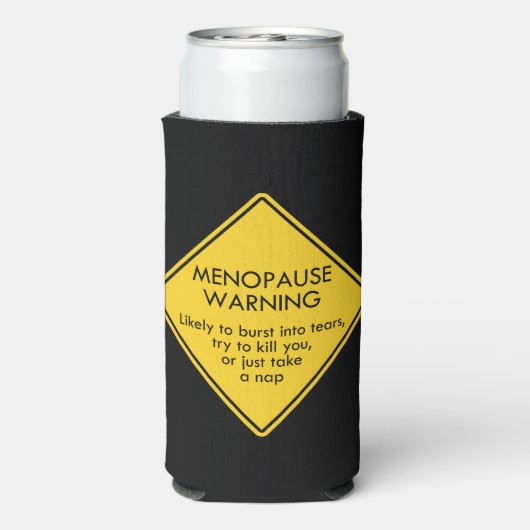 Warnung vor Menopause Selters Dosenkühler (Seltzer Rückseite)