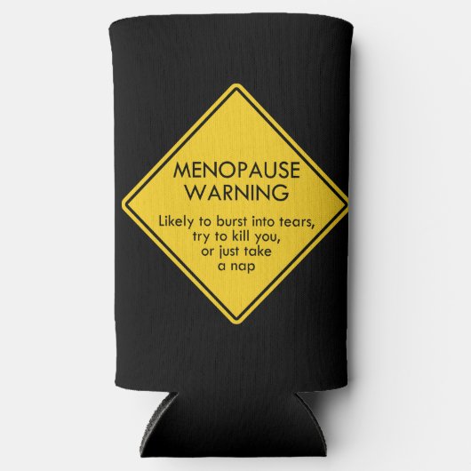 Warnung vor Menopause Selters Dosenkühler (Vorderseite)