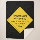 Warnung vor Menopause Sherpadecke (Vorderseite)