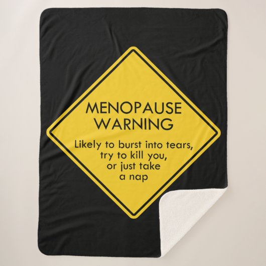 Warnung vor Menopause Sherpadecke (Vorderseite)