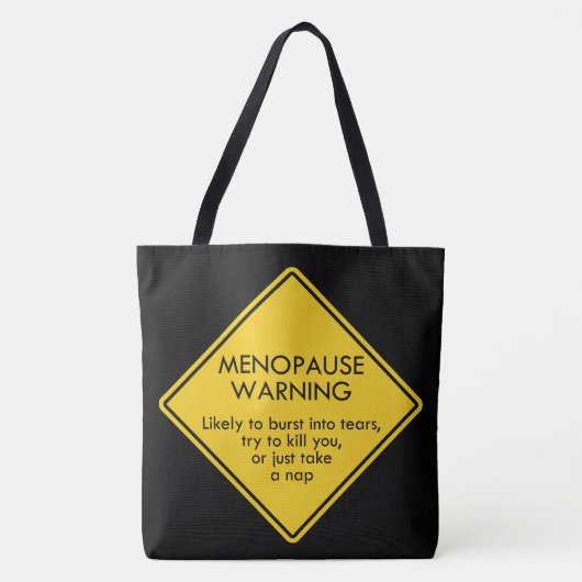 Warnung vor Menopause Tasche (Vorderseite)