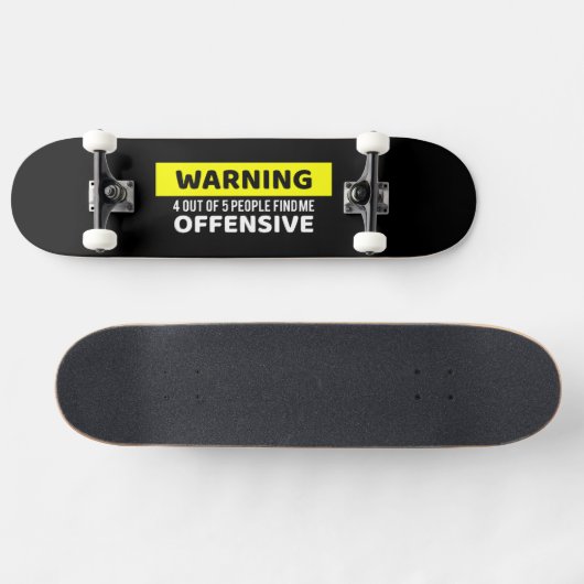 Warnung vor offensiven Skateboarddesigns Skateboard (Horizontal)