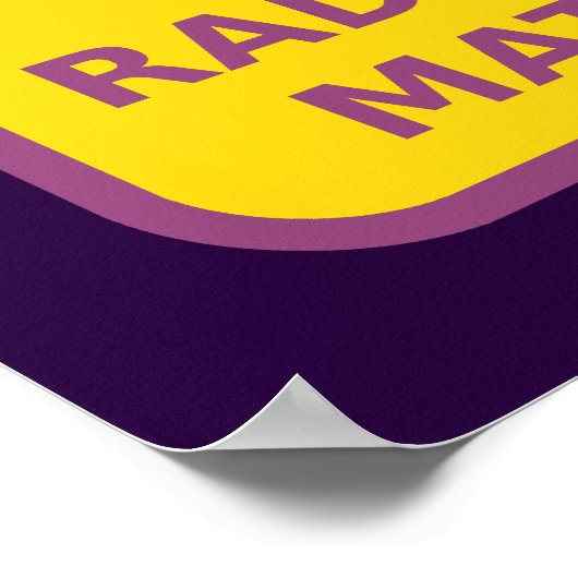 Warnung vor radioaktiven Stoffen Poster (Ecke)