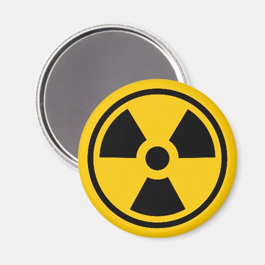 Warnung vor Radioaktivität Magnet (Vorderseite/Rückseite)