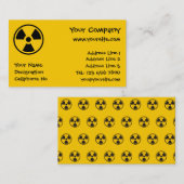 Warnung vor Radioaktivität Visitenkarte (Vorne/Hinten)