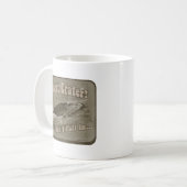 Warnung vor riesigem Krater Kaffeetasse (Vorderseite Links)