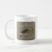 Warnung vor riesigem Krater Kaffeetasse (Links)
