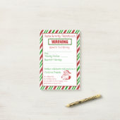 Warnung vor Santa Security Post-it Klebezettel (Auf Schreibtisch)