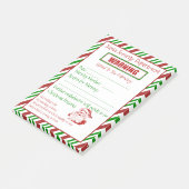 Warnung vor Santa Security Post-it Klebezettel (angewinkelt)