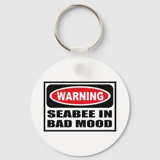 Warnung vor SEABEE in der SCHLECHTEN Schlüsselkett Schlüsselanhänger (Vorderseite)