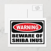 Warnung vor SHIBA INUS Postkarte (Vorne/Hinten)
