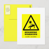 Warnung vor Sonnenbrand Postkarte (Vorne/Hinten)