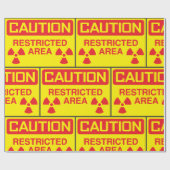 Warnung vor Strahlenbelastung in einem beschränkte Geschenkpapier (Flach)