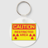 Warnung vor Strahlenbelastung in einem beschränkte Schlüsselanhänger (Rückseite)