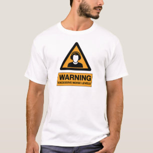 Warnung vor überhöhten Geräuschpegel - DJ T-Shirt