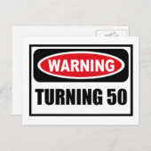 Warnung vor UMSATZ 50 Postkarte (Vorne/Hinten)