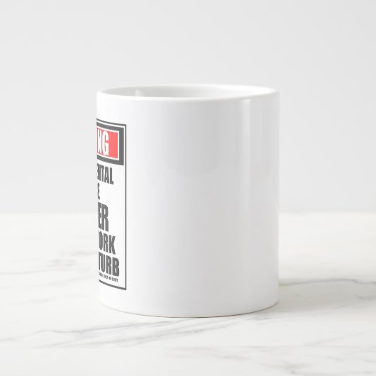 Warnung vor Umweltwissenschaftslehrer bei der Arbe Jumbo-Tasse (Vorderseite)