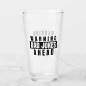 Warnung vor Vater Jokes Ahead Glas (Rückseite)
