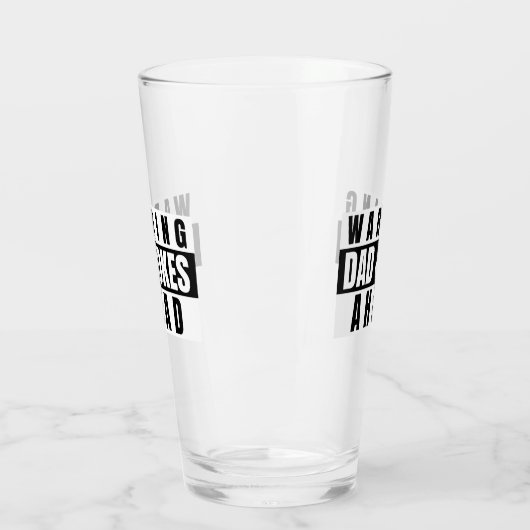 Warnung vor Vater Jokes Ahead Glas (Links)