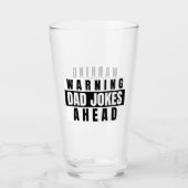 Warnung vor Vater Jokes Ahead Glas (Vorderseite)