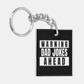 Warnung vor Vater Jokes Ahead Schlüsselanhänger (Vorderseite links)
