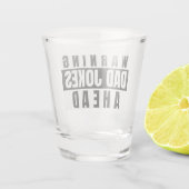 Warnung vor Vater Jokes Ahead Schnapsglas (Rückseite)