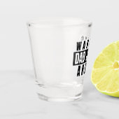 Warnung vor Vater Jokes Ahead Schnapsglas (Links)