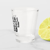 Warnung vor Vater Jokes Ahead Schnapsglas (Rechts)