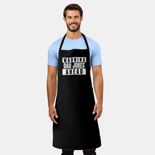 Warnung vor Vater Jokes Ahead Schürze (Getragen)