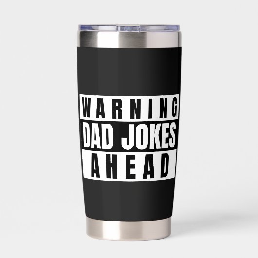 Warnung vor Vater Jokes Ahead Thermobecher (Rückseite)