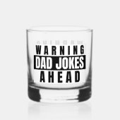 Warnung vor Vater Jokes Ahead Whiskyglas (Rückseite)