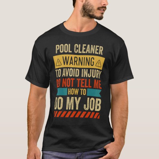 Warnung vor Verletzungen durch den Pool nicht sage T-Shirt (Vorderseite)