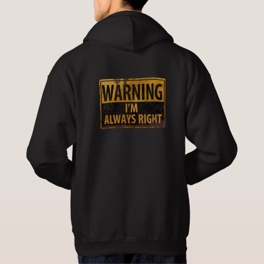 Warnung - Vorsicht - Gefahrensymbol Hoodie (Rückseite)