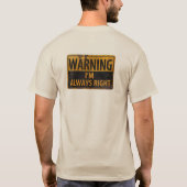 Warnung - Vorsicht - Gefahrensymbol T-Shirt (Rückseite)