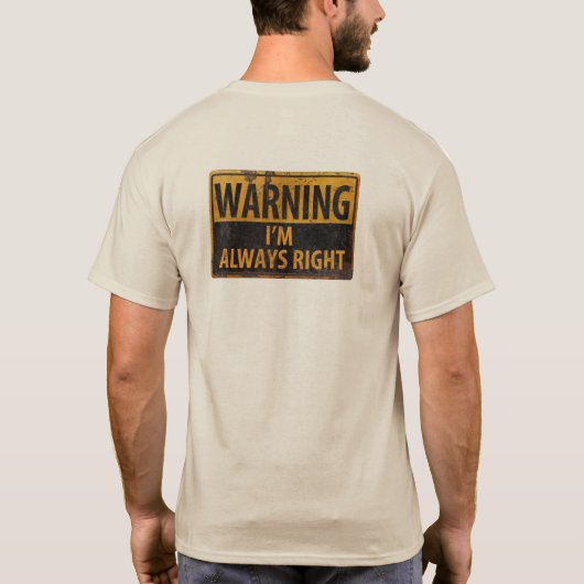 Warnung - Vorsicht - Gefahrensymbol T-Shirt (Rückseite)