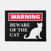 Warnung Vorsicht vor der Katze lustige Türmatte fü (Vorderseite)