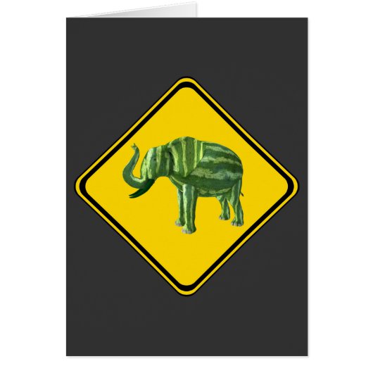 Warnung: Wassermelon Elefant Crossing! (Vorne)