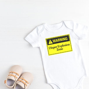 Warnung! Windelexplosionszone Baby Strampler