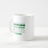 Warnung wird stundenlang über Fußball sprechen Kaffeetasse (Vorderseite Links)