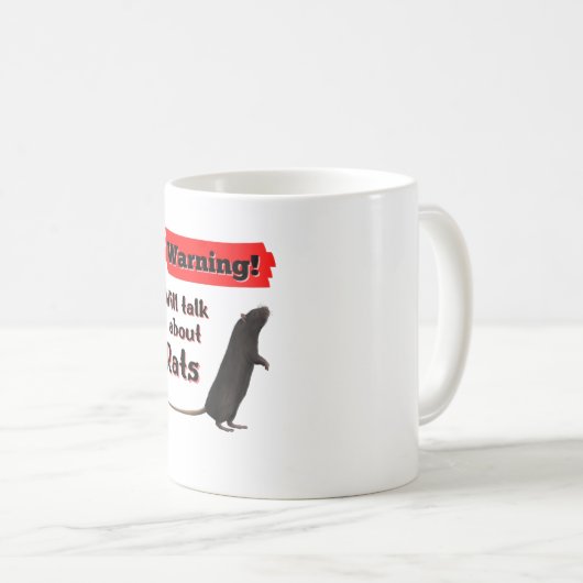 Warnung wird über Ratten sprechen Kaffeetasse (VorderseiteRechts)