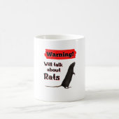 Warnung wird über Ratten sprechen Kaffeetasse (Mittel)